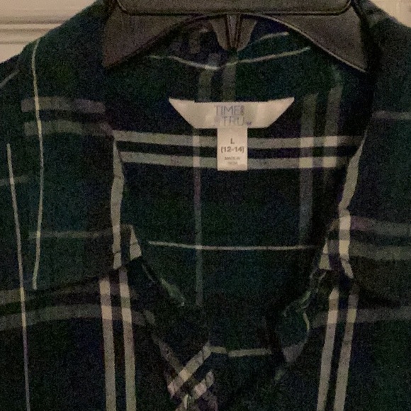 Navy, green and white flannel - Picture 2 of 3